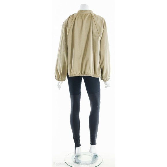 Vintage Bomber Jacket,  Beige Bomber Coat, Light Brown Jacket, Lightweight Jacke - Picture 6 of 9